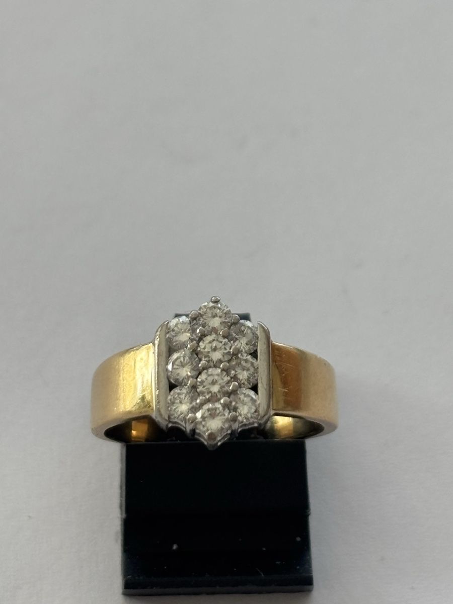 Anelli: Goldring mit Diamanten 18 Karat – Usato da Langnau am Albis venduto da flusspflege 1