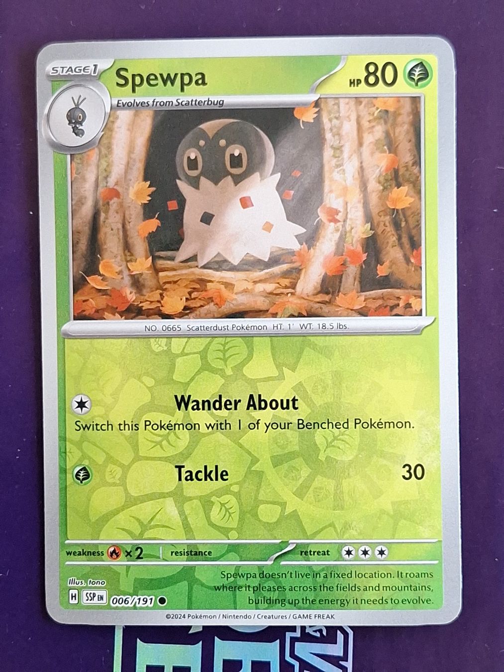 Pokémon Sammelbilder & Trading cards: Spewpa - Reverse Holo - Pokemon Surging Sparks – Gebraucht aus Altstätten SG von GGsGameshop