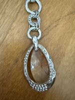 Kette mit Anhänger silberfarben Schmucksteine guter Zustand