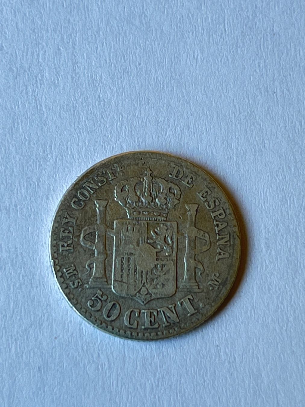 Tutti le monete: Spanien, Alfonso XII, 50 Centimos, 1881, Madrid, Silber, – Usato da ZUFIKON venduto da SULMI01 7