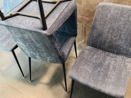 4x Modern Design Hochwertige Esszimmerstühle (Jeansblau)
