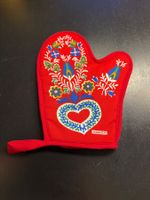 Kreier Küchenhandschuh mit Herz und Blumen - Vintage!