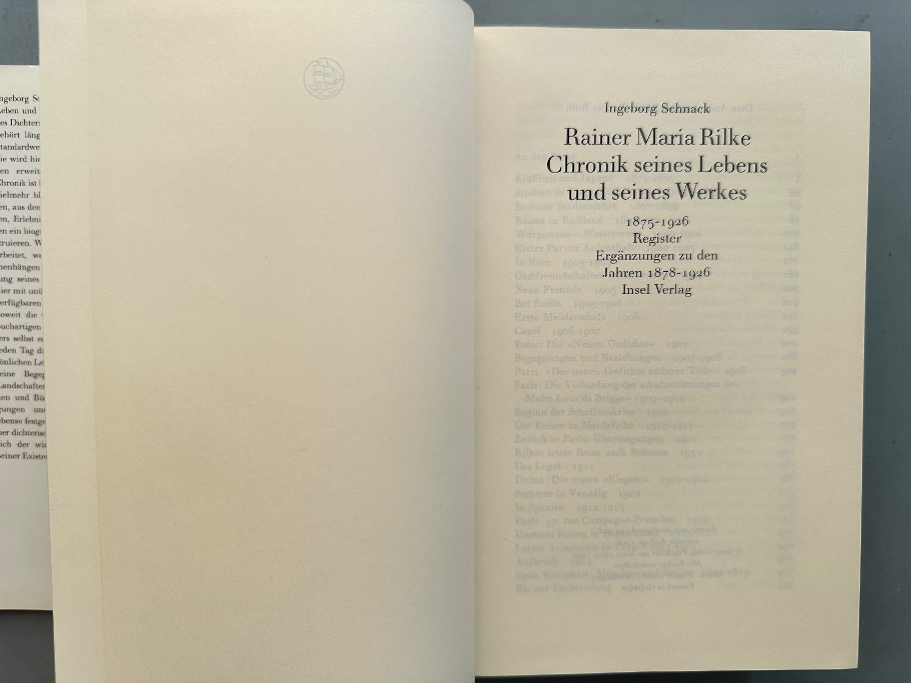 Libri: Ingeborg Schnack: Rilke Chronik. – Usato da Zürich venduto da allp 2