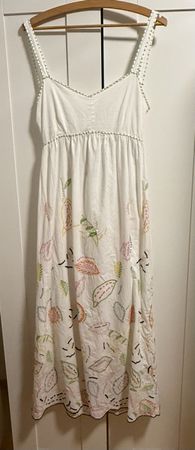 MARCCAIN Kleid 36 weiss bestickt