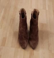 Bottines Navyboot femme daim marron style western 41