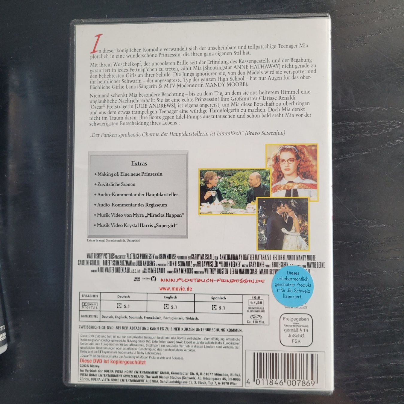 Tutti i DVDs: Plotzlich Prinzessin -Anne Hathaway /DVD – Usato da SCHÜBELBACH venduto da CoKaHa 1