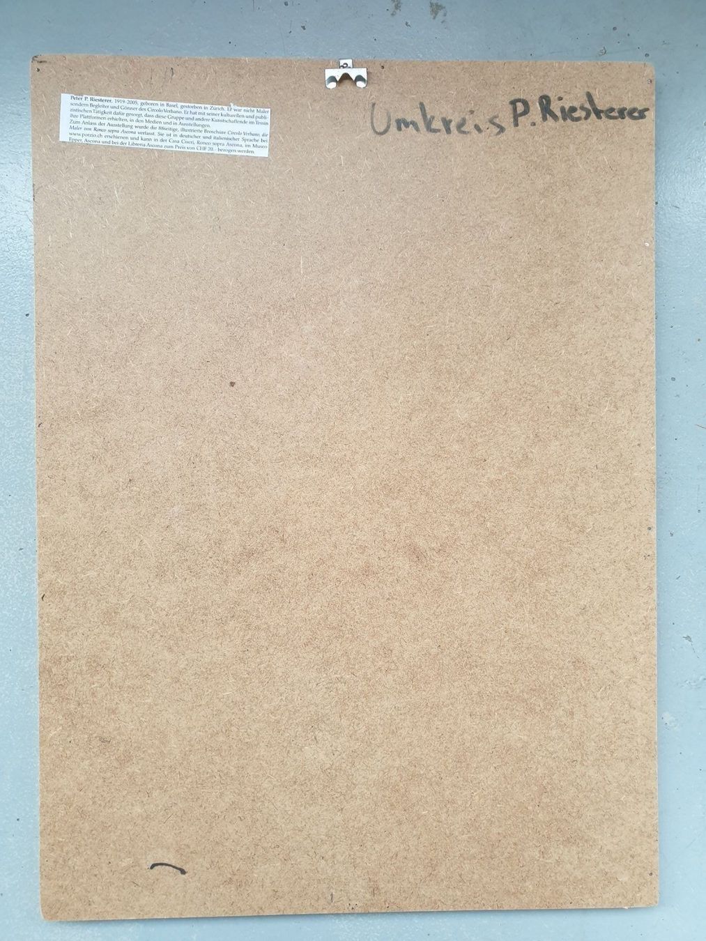 Gemälde: Gemälde / Umkreis Peter P. Riesterer – Gebraucht aus Zürich von B-Rock 5