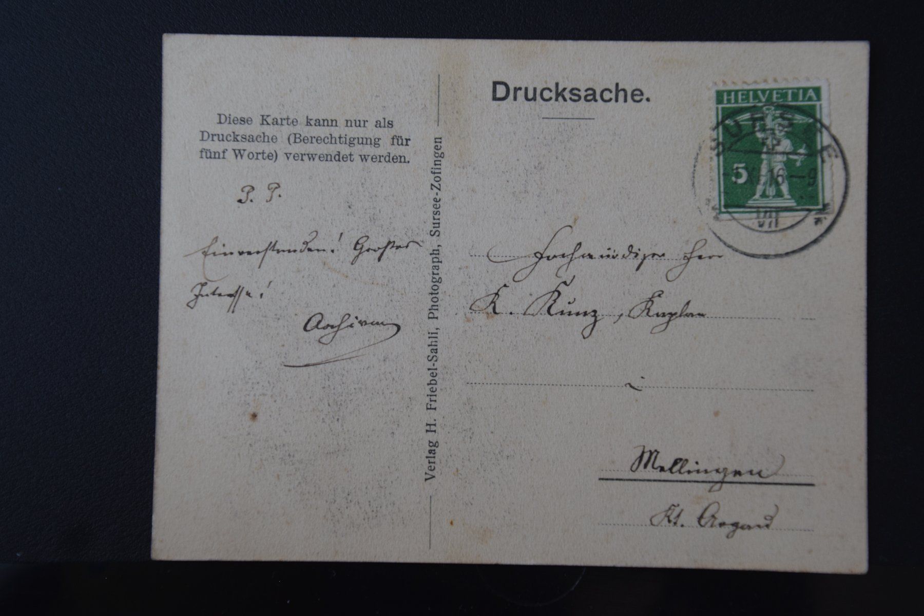 Cartoline postali: AK Luzern, Suesee 1916 – Usato da Luzern venduto da CH2018 1