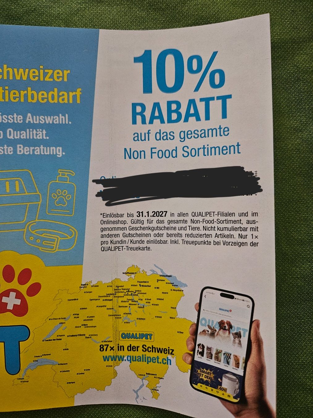 Buoni: QUALIPET Gutschein 10% – Nuovo (secondo la descrizione) da Emmenbrücke venduto da Si_8