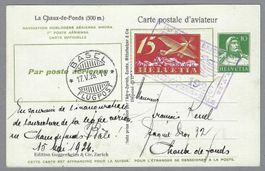 1926, OFFIZIELLE AK FLUG CH.-DE-FONDS - BASEL