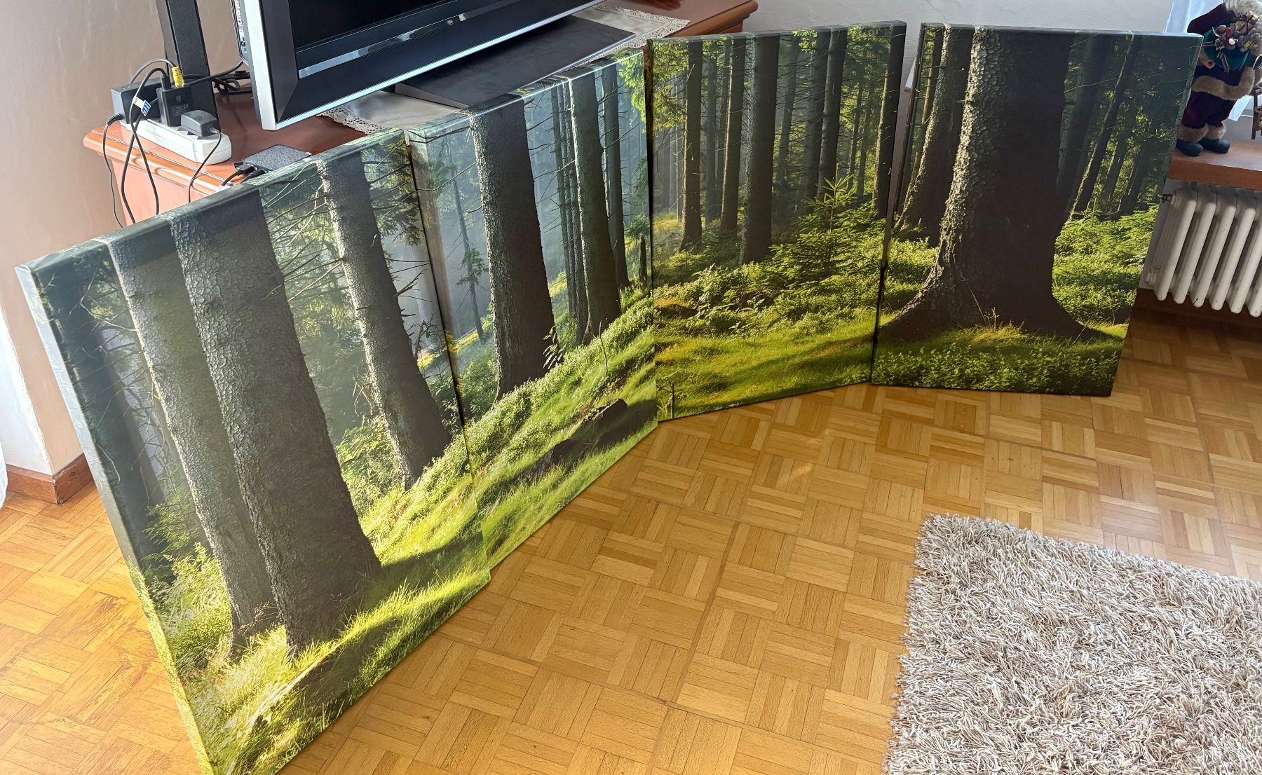 Poster & Bilder: Wandbild Set Wald vierteilig Leinwand – Gebraucht aus Frick von Rukki 1