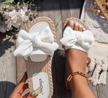 Sommer-Slippers mit Schleife, Gr. 37-42