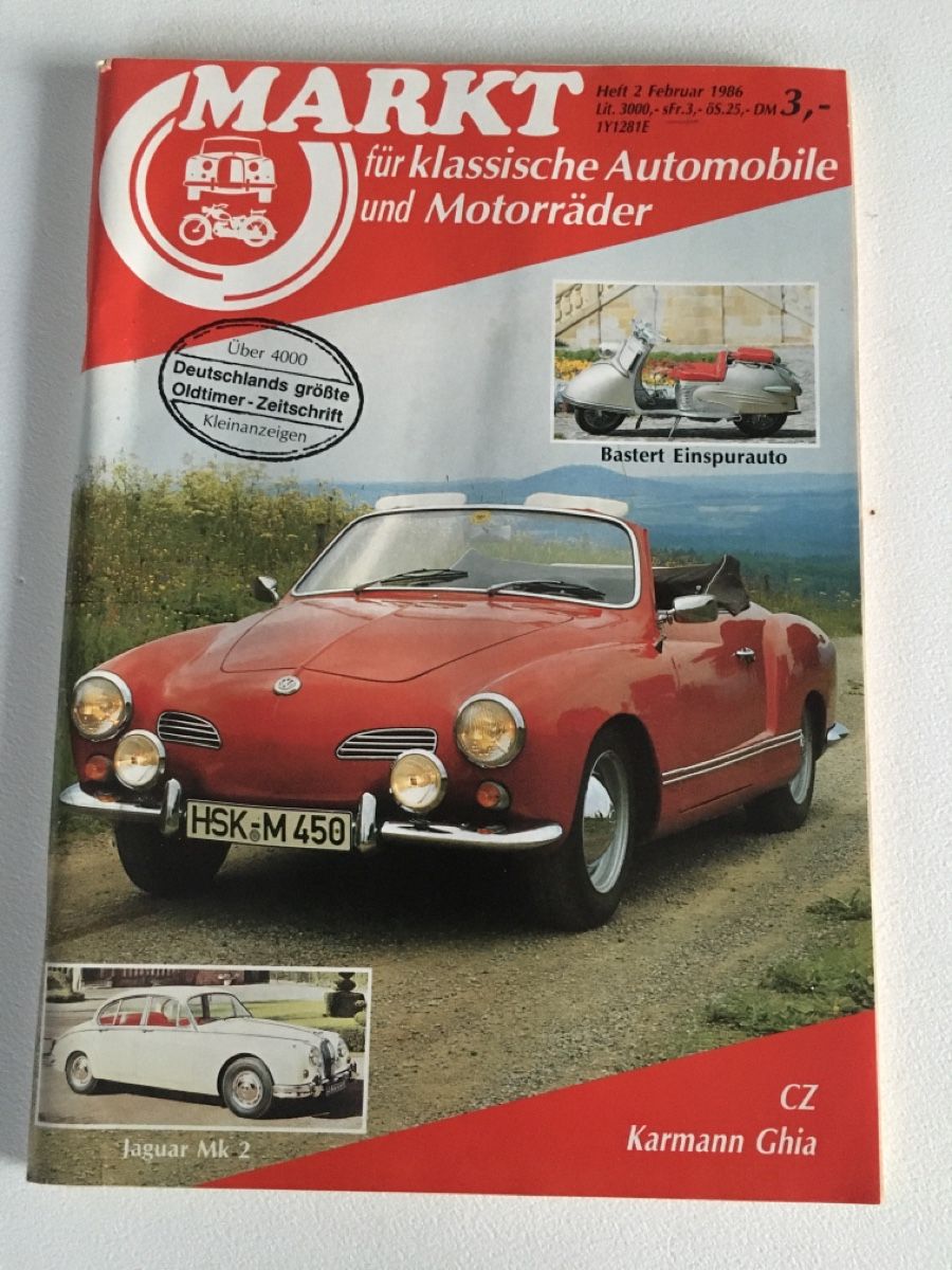 Riviste & Magazine: Oldtimer Markt Karmann Ghia  2/86 – Usato da Grellingen venduto da Toyhamster