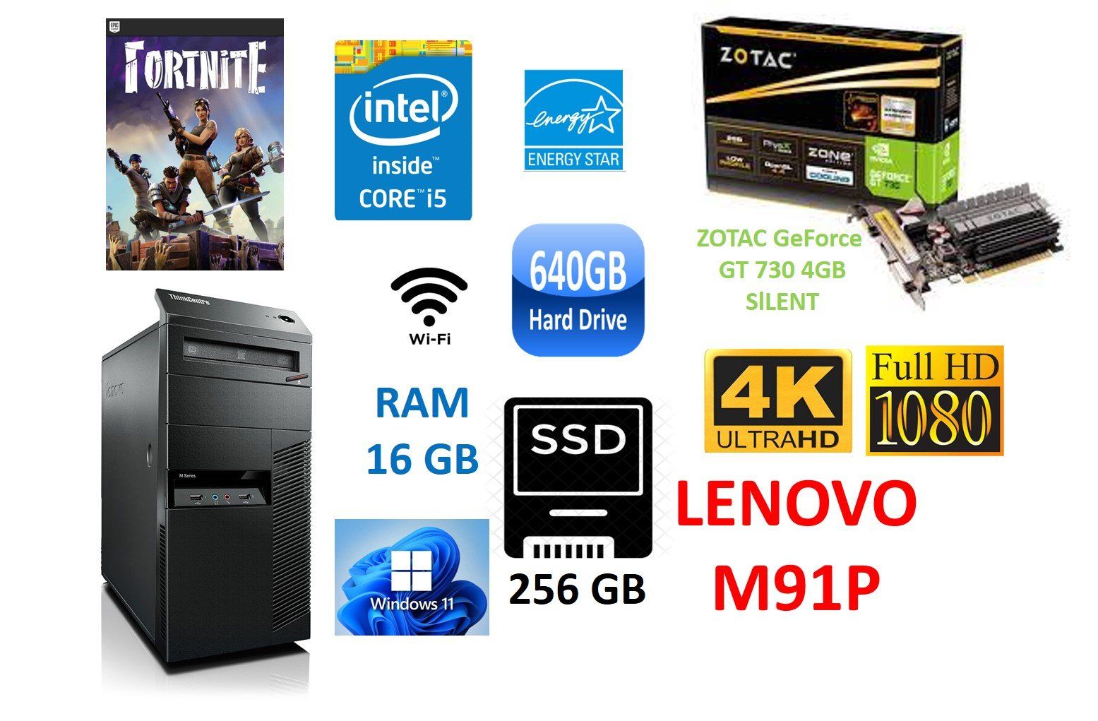 Lenovo PC: Gaming PC Lenovo M91p +GFORCE GT730 – Usato da Meggen venduto da IT-Experte