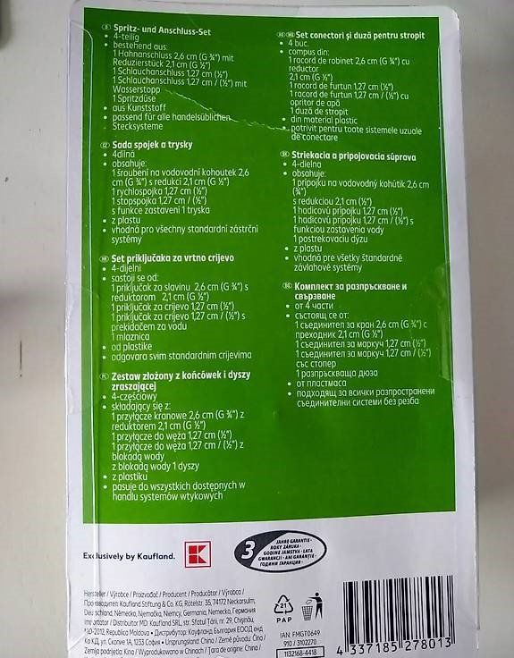 Tutti gli attrezzi: Spritz anschluss set NUE OVP – Nuovo e nell'imballaggio originale da Adliswil venduto da Yokozok 2