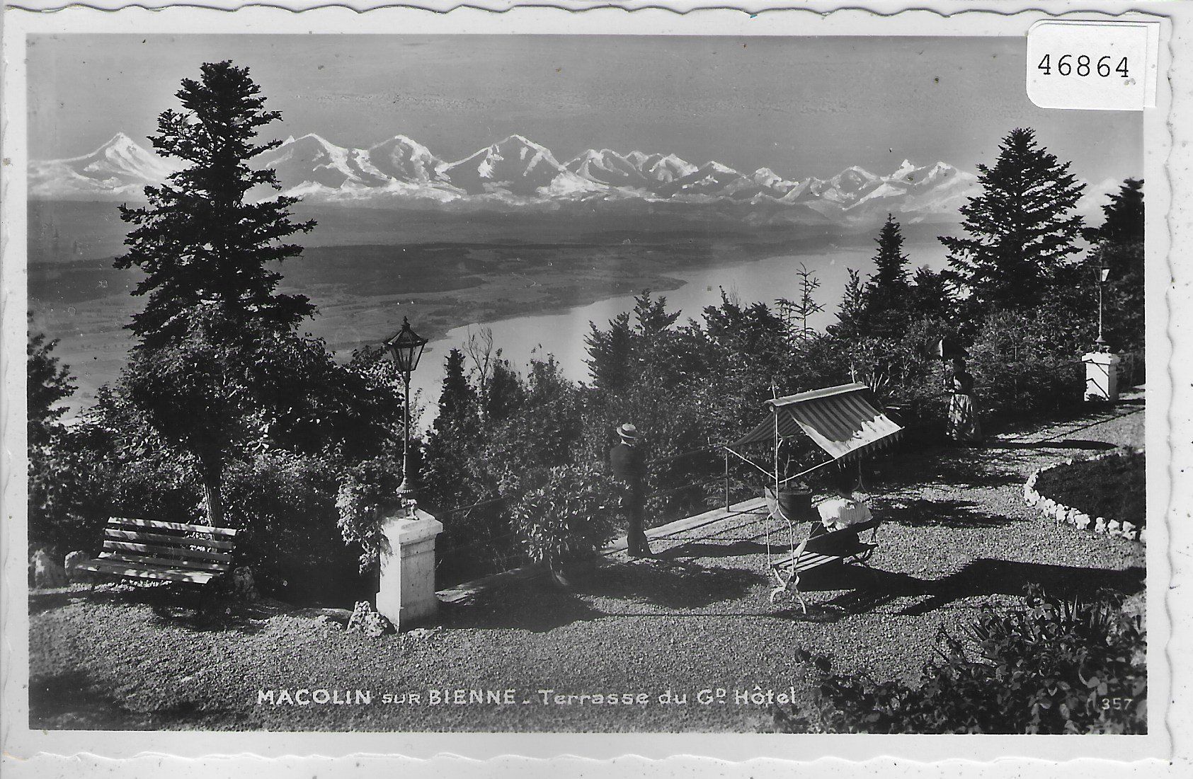 Cartoline postali: Macolin sur Bienne - Terrasse du Grand Hotel – Usato da Ettingen venduto da Kartenplanet