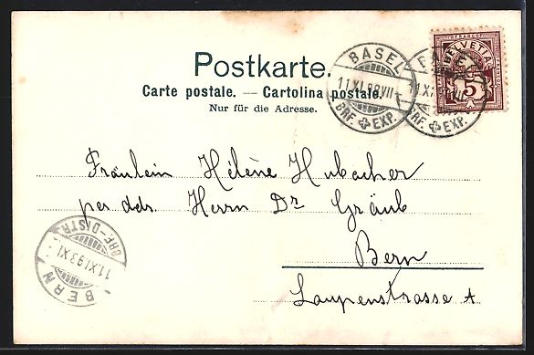 Cartes postales: Lithographie Basel, Alte Rheinbrücke – D'occasion à Berlin par bartko-reher 1