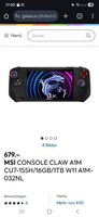 MSI Claw A1M-225 Windows 11 Gaming Handheld 1TB NEU OVP