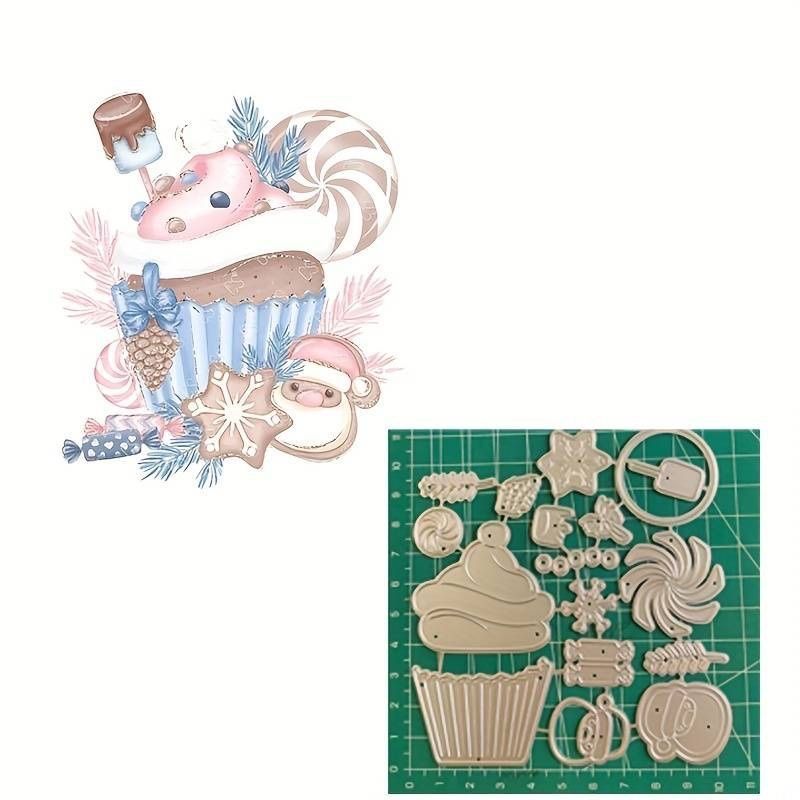 Sciablone: Cupcake Weihnachtlich oder nur als Cupcake - Stanzschablone – Nuovo e nell'imballaggio originale da Frenkendorf venduto da jazzplatten 2