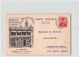 PHARMACIE INTER. LAUSANNE - Werbekarte 2.8.1912