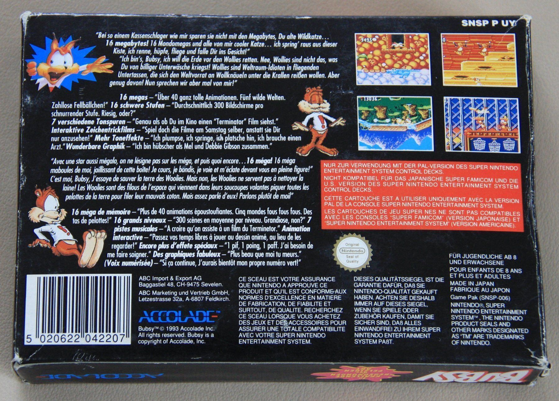 Giochi: Bubsy SNES OVP und Anleitung – Usato da Fisibach venduto da Retrogames24 1