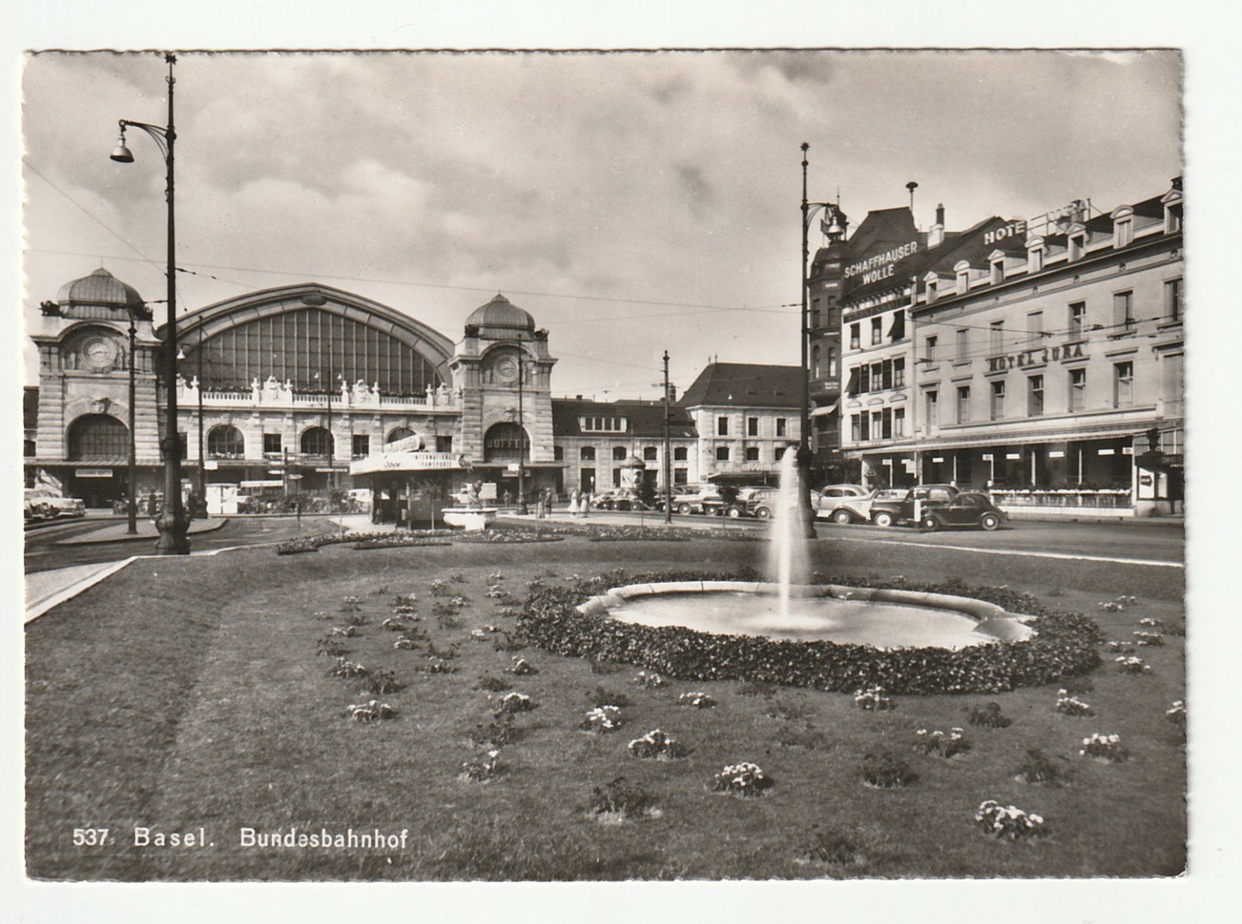 Cartoline postali: Postkarte 1953 Basel, Bundesbahnhof, Auto Vintage – Usato da St. Gallen venduto da Ricardo_Deals
