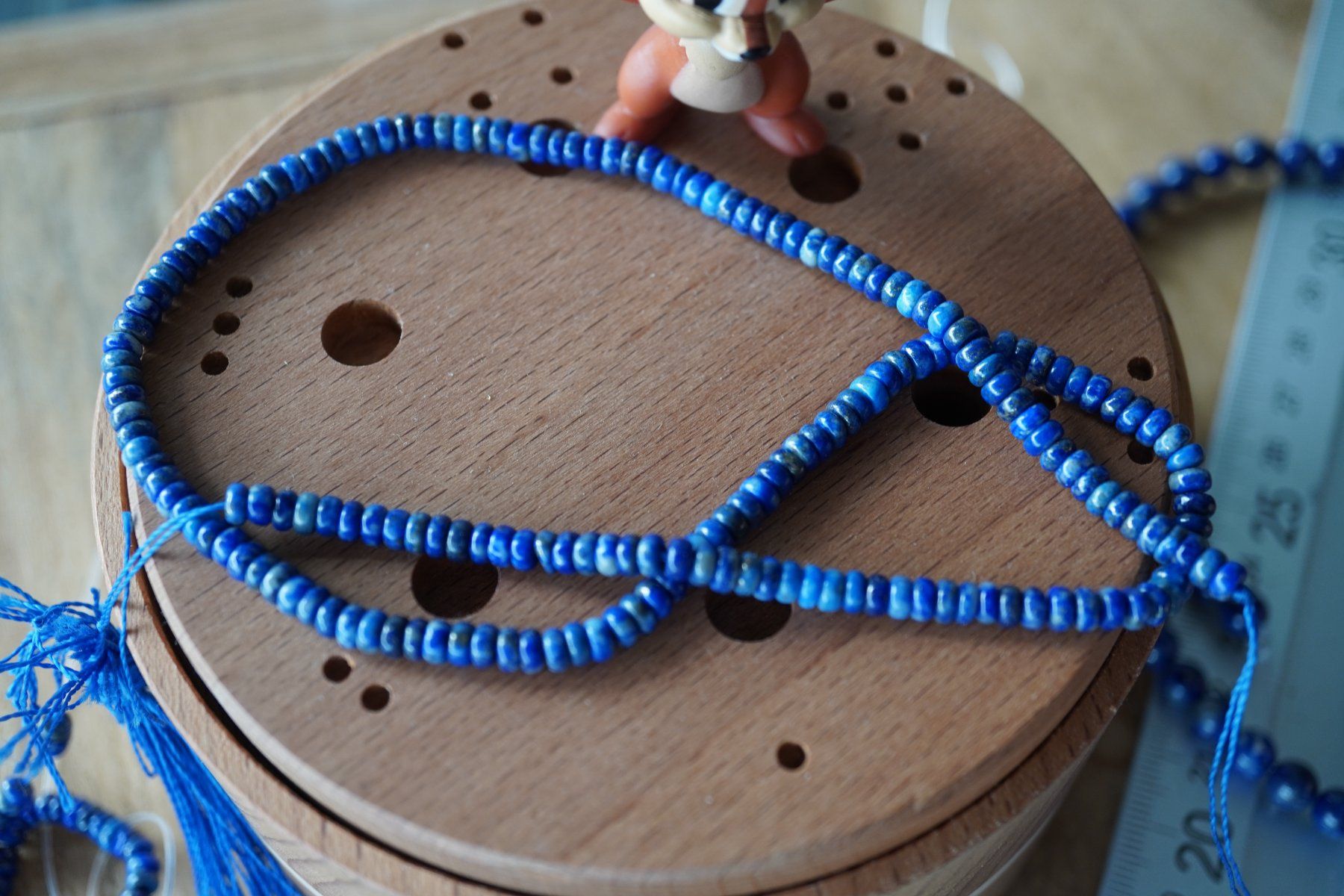 Minerali & Pietre curative: Lapis Lazuli  Donuts   4mm Strang   (Räumung!) – Nuovo e nell'imballaggio originale da Eschenbach SG venduto da topstone 4