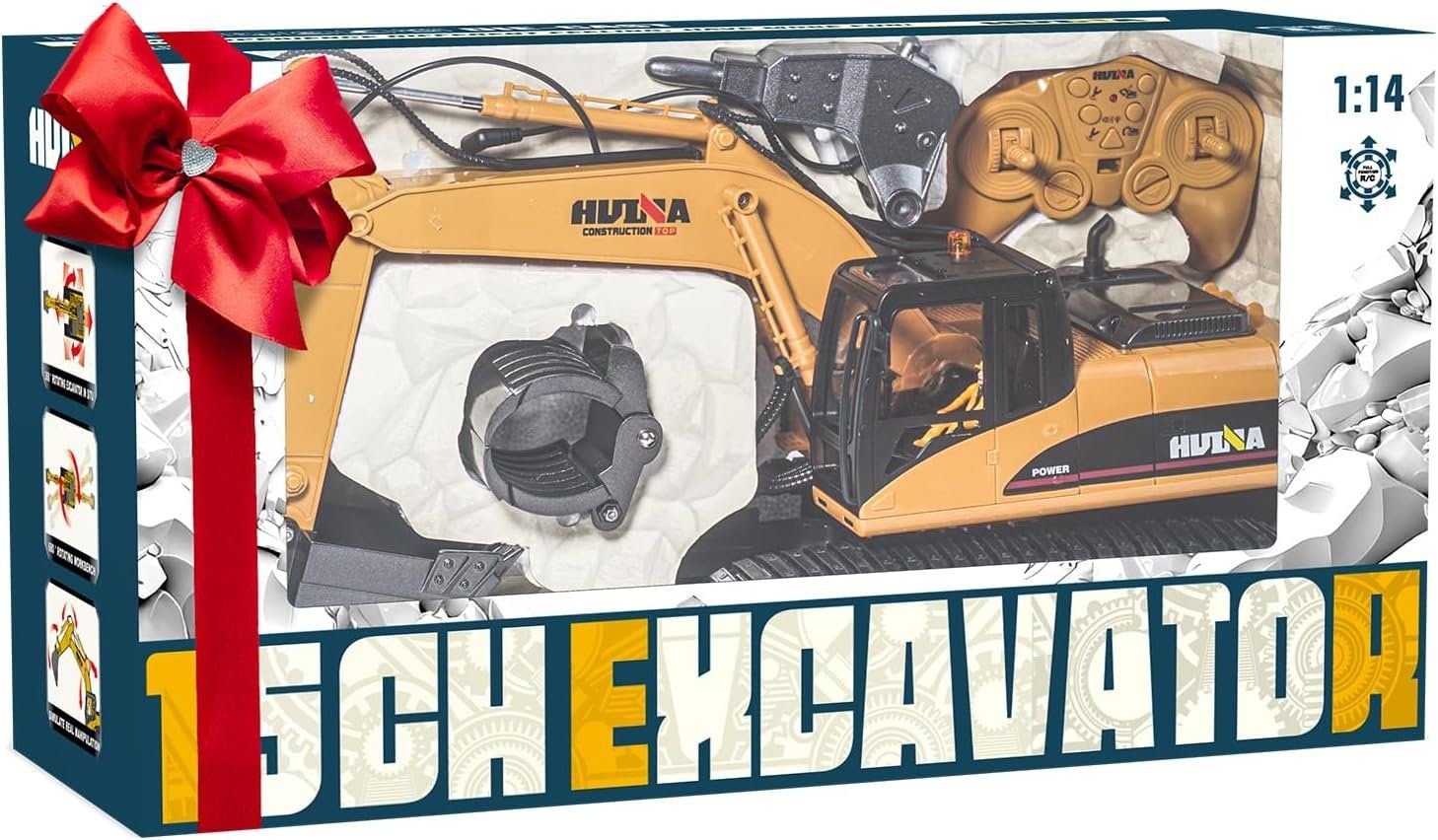 RC Modellbau: RC-Bagger Metall 1:14 3-in-1 Raupenbagger mit Akku – Neu und originalverpackt aus Schaffhausen von Alvora 7