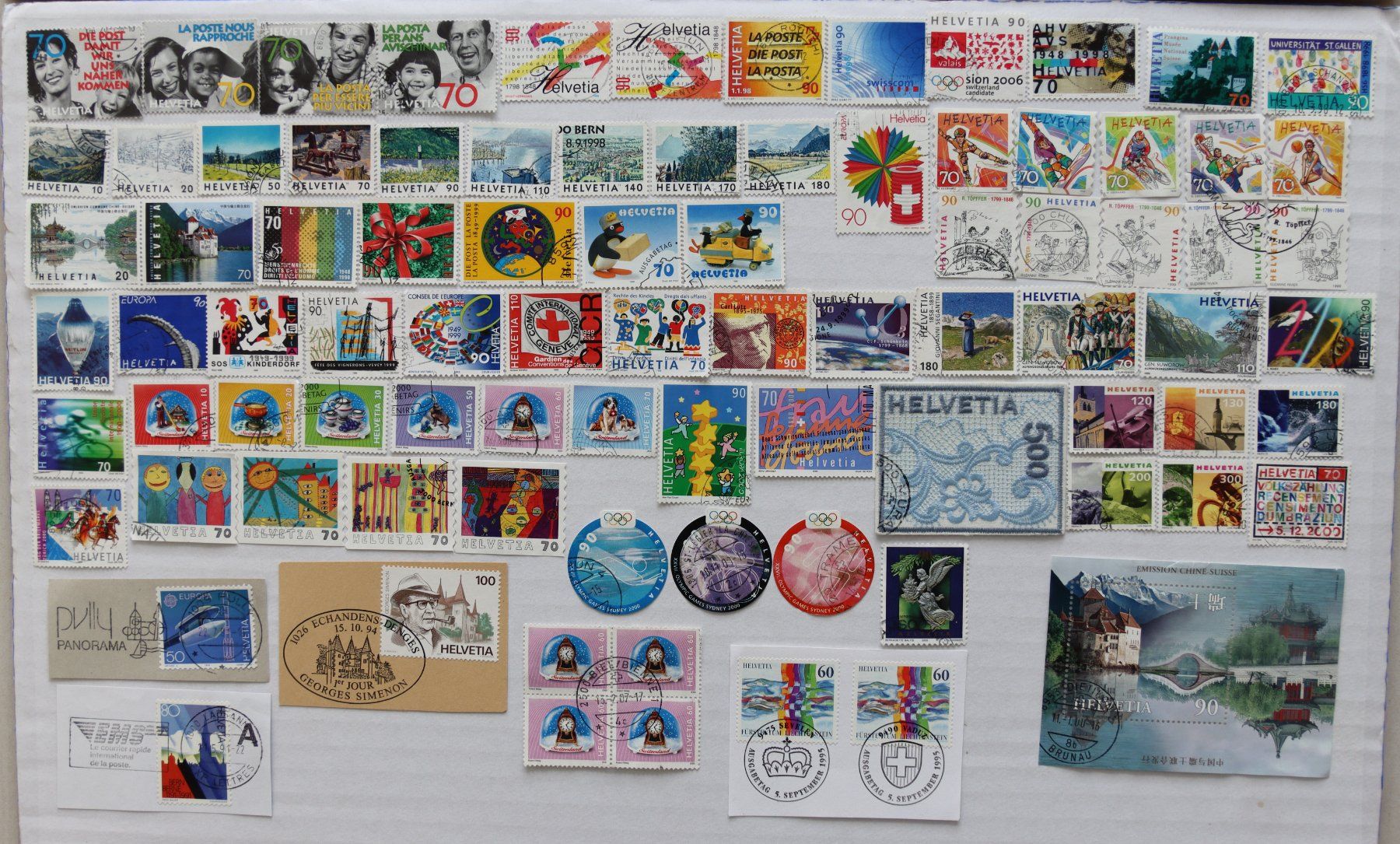 Tutti i francobolli: Briefmarken CH 1991-2000 – Usato da Oberentfelden venduto da lakipul 2