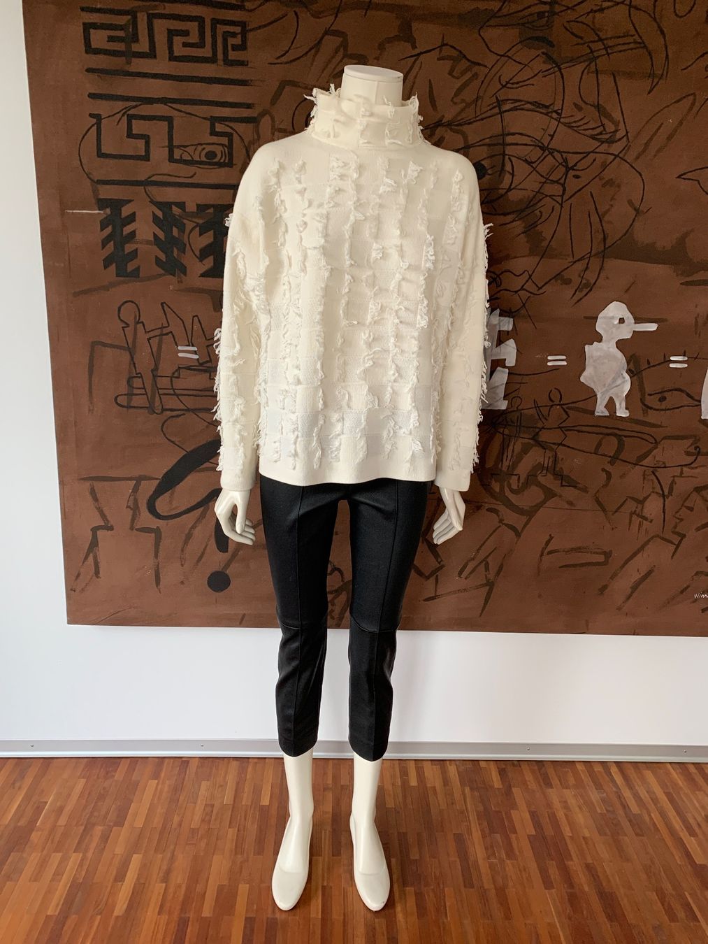 Akris Maglioni & Felpe: AKRIS-Exklusiver Pullover mit Fransen, 100% Kaschmir-NP 1990 – Nuovo (secondo la descrizione) da Luzern venduto da designluzern