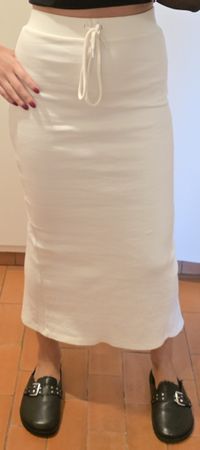 Zara Knit Maxi Rock, Weiss, Gr. S