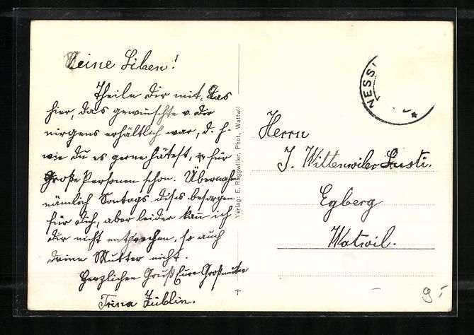 Cartoline postali: Nesslau, Evangelisches Altersheim Churfi – Usato da Berlin venduto da bartko-reher 1