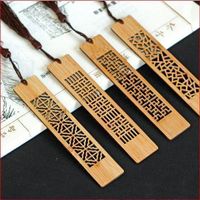 4 Stk. Buchzeichen japanisches Holz. Kostenfreie Zustellung!