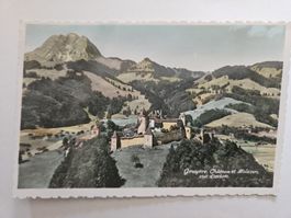 Carte postale Gruyères Château et Moléson vue aérienne