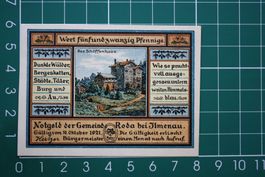 currency emergency money germany roda  25 pfennig 1921