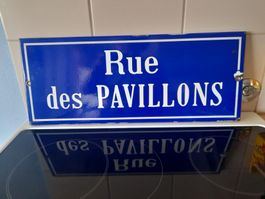 Plaque de rue authentique de Genève