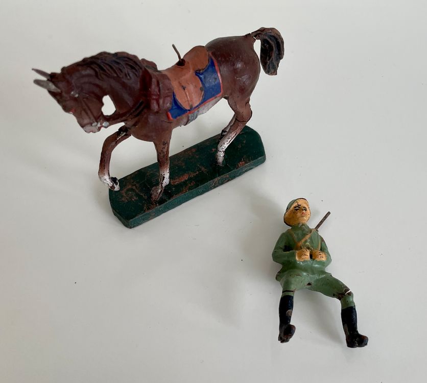 1x Reiter mit Pferd Elastolin Wehrmacht WWII 2
