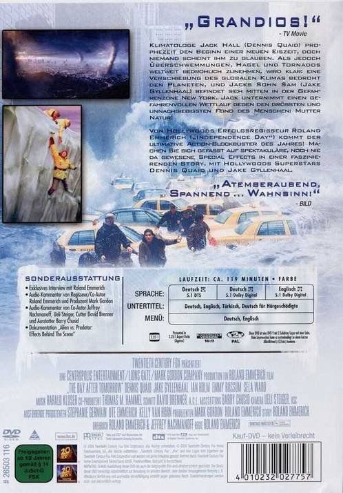 Tutti i DVDs: The Day After Tomorrow – Nuovo (secondo la descrizione) da Volketswil venduto da Fraese1 1