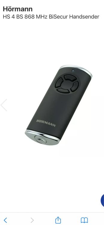 Hörmann Handsender HS 4 BS 868 MHz BiSecur | Kaufen auf Ricardo