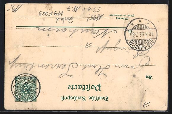 Cancelleria postale: Vorläufer-Lithographie Brocken, 1895, G – Usato da Berlin venduto da bartko-reher 1