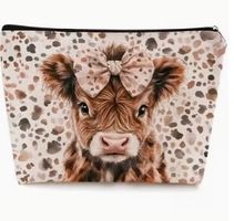 Nessesaire-Kosmetiktasche-Etui-Kulturbeutel-Hochland Kuh