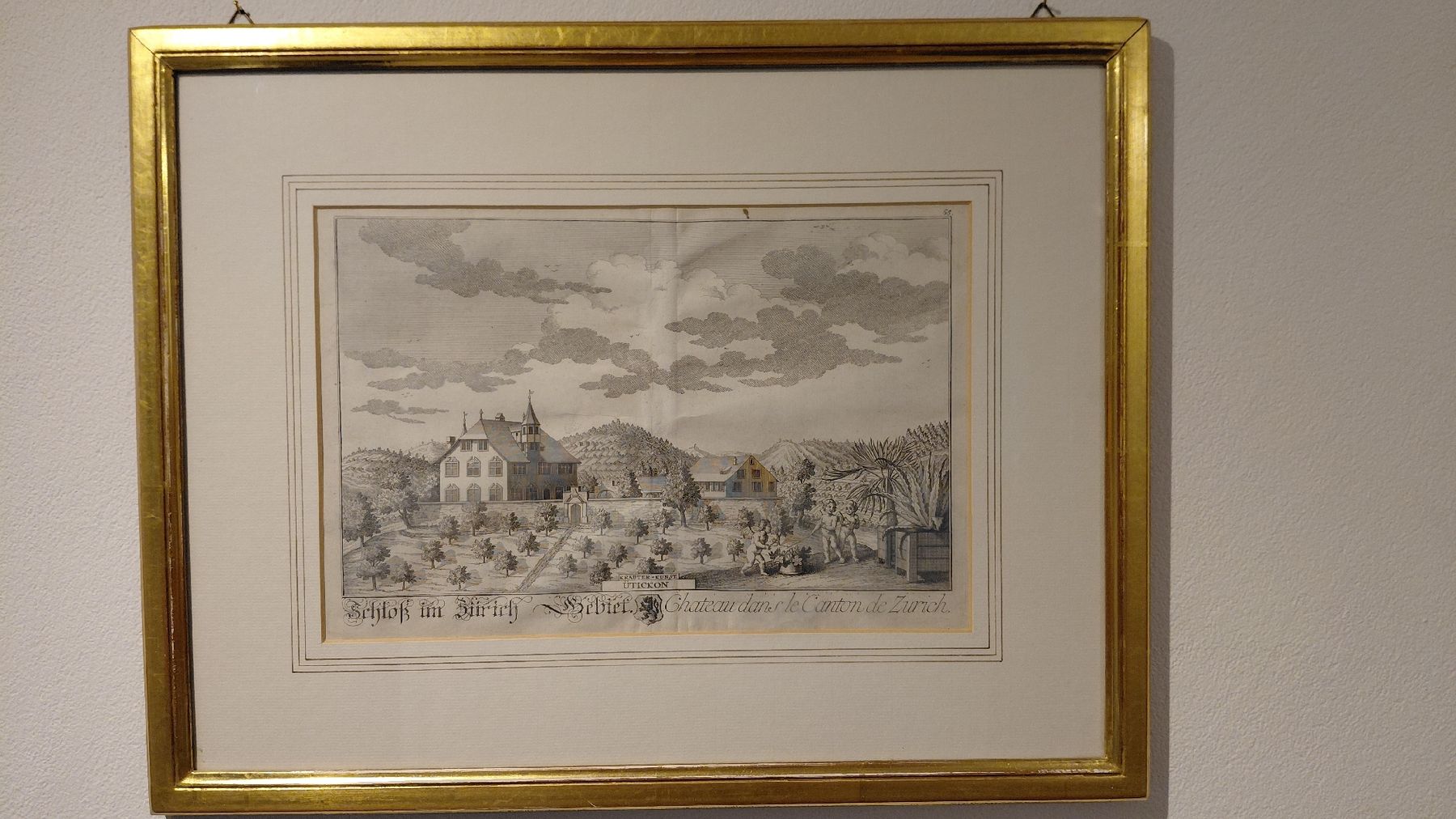 Incisioni: Historischer Kupferstich Schloss Uitikon – Usato da Pratval venduto da AdK