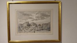 Historischer Kupferstich Schloss Uitikon