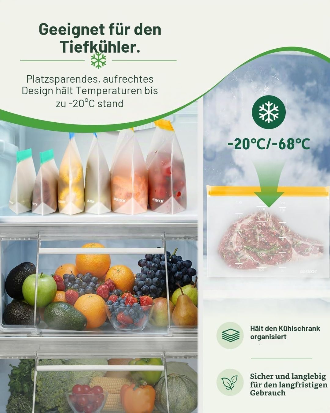 Contenitori & Simili: Wiederverwendbare Frischhaltebeutel 20er Set – Nuovo e nell'imballaggio originale da Herisau venduto da Senn24 3