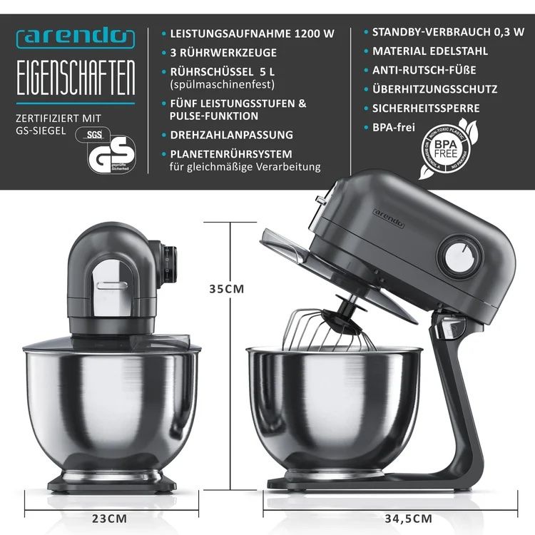 Elettrodomestici da cucina: ARENDO KÜCHENMASCHINE 2X GEBRAUCHT – Nuovo (secondo la descrizione) da Solothurn venduto da akkka 3