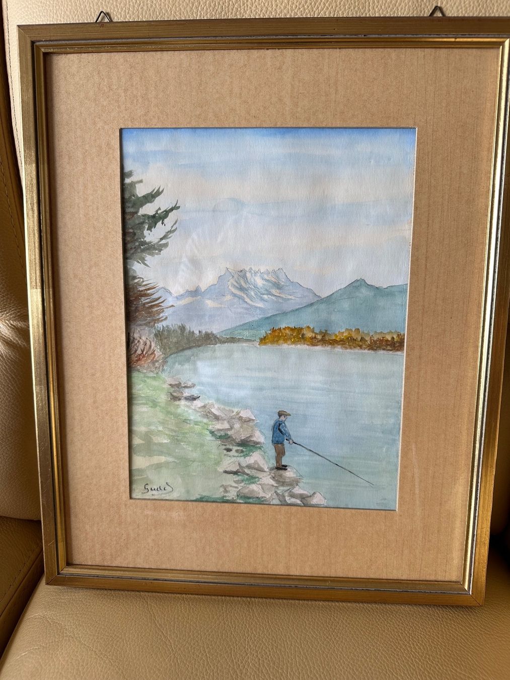 Gemälde: Jolie aquarelle signé Sulles – Gebraucht aus Lausanne von artnouveau04