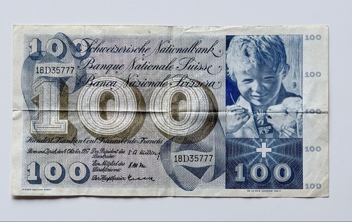 Banknoten: Ancien Billet Franc Suisse – Gebraucht aus Epalinges von Lily2006 2
