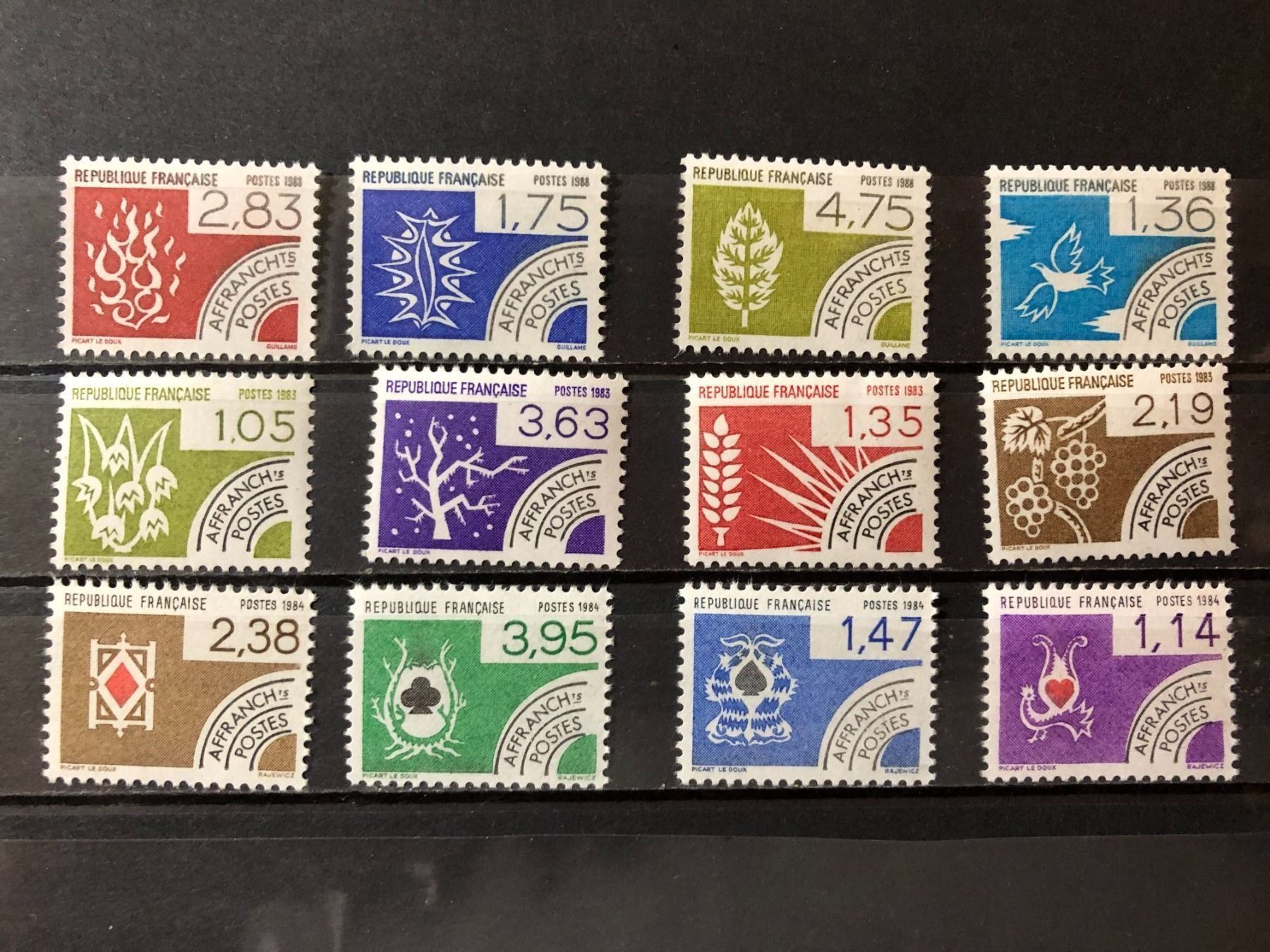 Alle Briefmarken: () 3 séries préoblitérés Neufs** 1983-84-88 – Neu und originalverpackt aus Lausanne von ffhoud