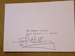 Sir Edmund Hillary - handsigniert