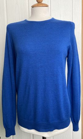 Pullover HAWICO  100% Schurwolle blau Gr XS /34/36 neuwertig